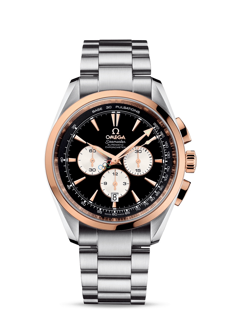 Omega 221.20.42.40.01.001 : Seamaster Aqua Terra 150M Automatic 42.2 Chronograph Stainless Steel / Red Gold / Beijing Olympics 2008