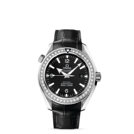 Omega 222.18.42.20.01.001 : Seamaster Planet Ocean 600M Co-Axial 42 Stainless Steel / Diamond / Black / Alligator