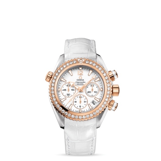 Omega 222.28.38.50.04.001 : Seamaster Planet Ocean 600M Co-Axial 37.5 Chronograph Stainless Steel / Red Gold / Diamond / White / Alligator