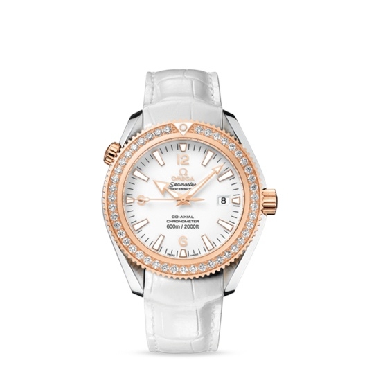 Omega 222.28.42.20.04.001 : Seamaster Planet Ocean 600M Co-Axial 42 Stainless Steel / Red Gold / Diamond / White / Alligator