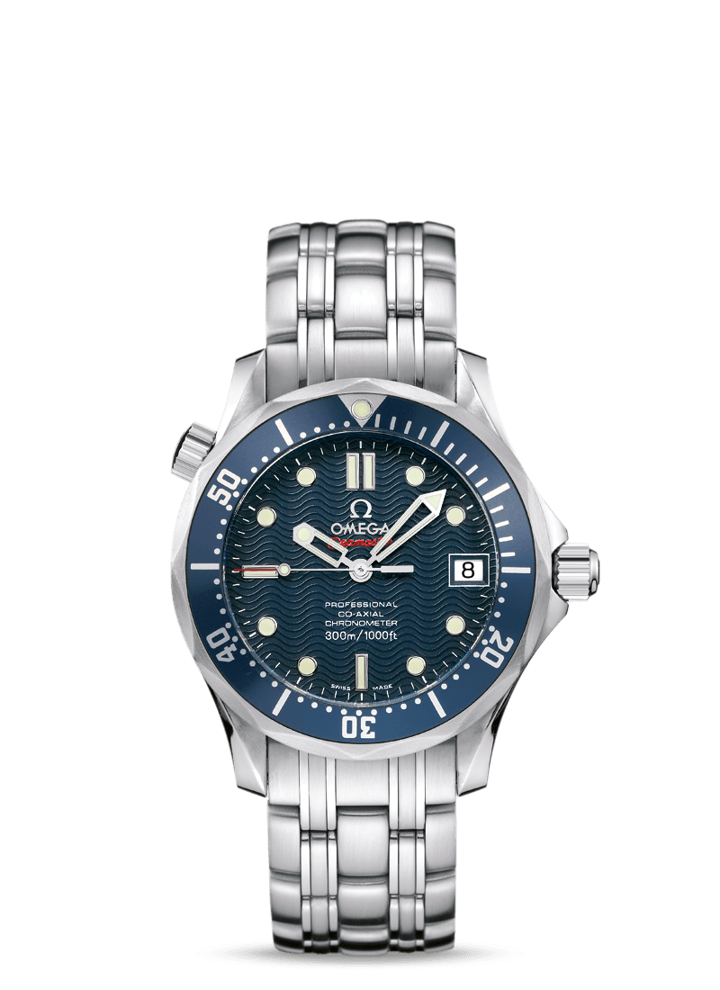 Omega 2222.80.00 : Seamaster Diver 300M Co-Axial 36.25 Stainless Steel / Blue / Bracelet