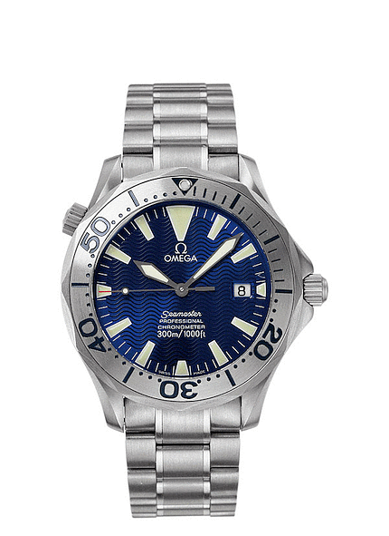 Omega 2232.80.00 : Seamaster Diver 300M Automatic 41 Titanium / Electric Blue / Bracelet