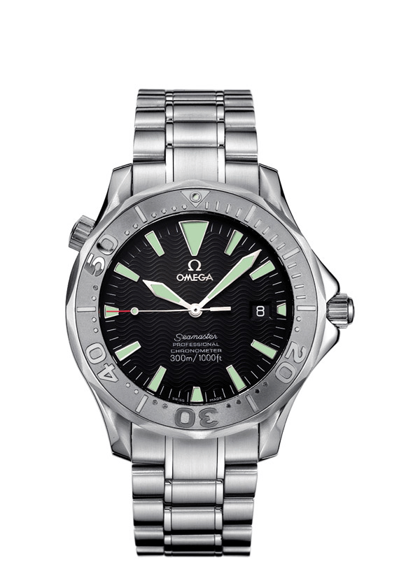 Omega 2233.50.00 : Seamaster Diver 300M Automatic 41 Stainless Steel / White Gold / Black / Panama