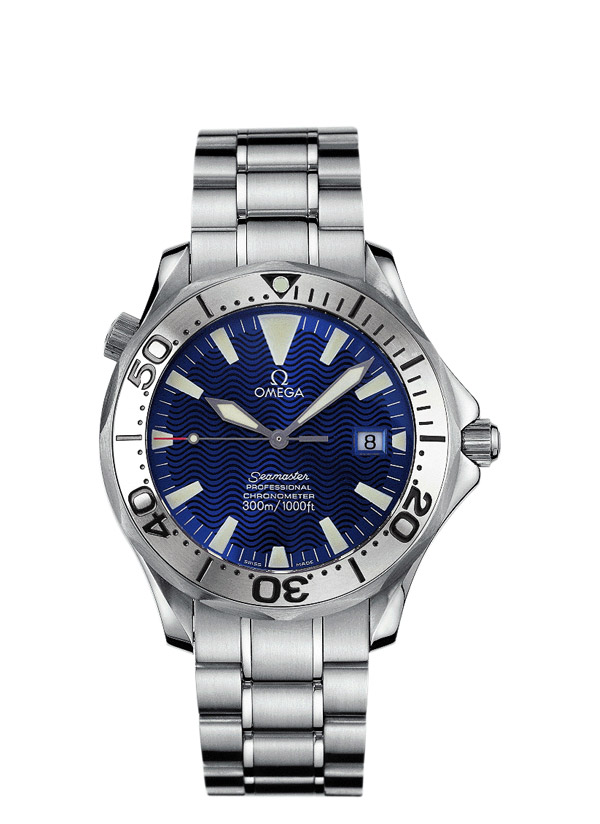 Omega 2255.80.00 : Seamaster Diver 300M Automatic 41 Stainless Steel / Electric Blue / Bracelet