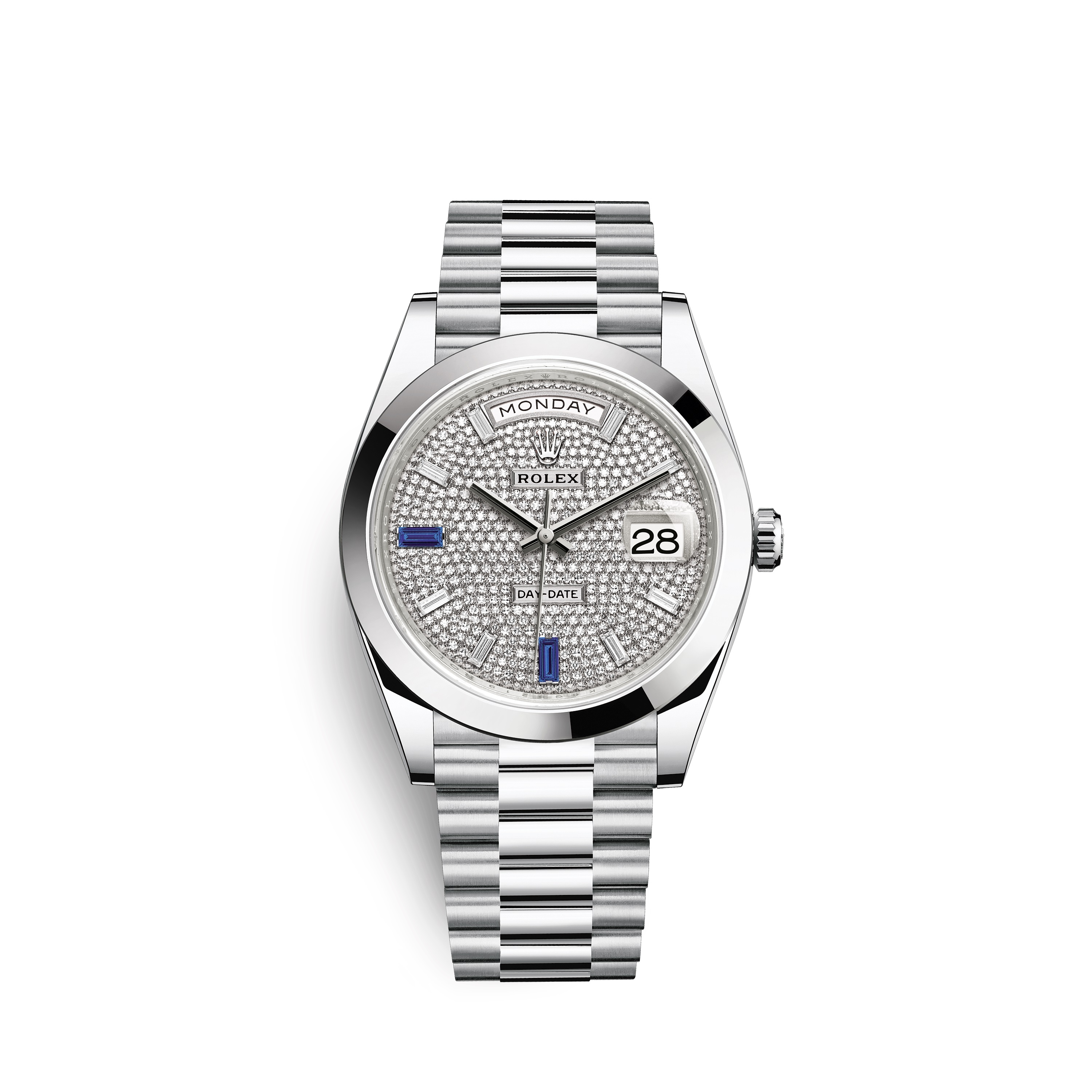 Rolex 228206-0029 : Day-Date 40 Platinum / Paved