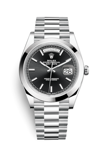 Rolex 228206-0031 : Day-Date 40 Platinum / Black