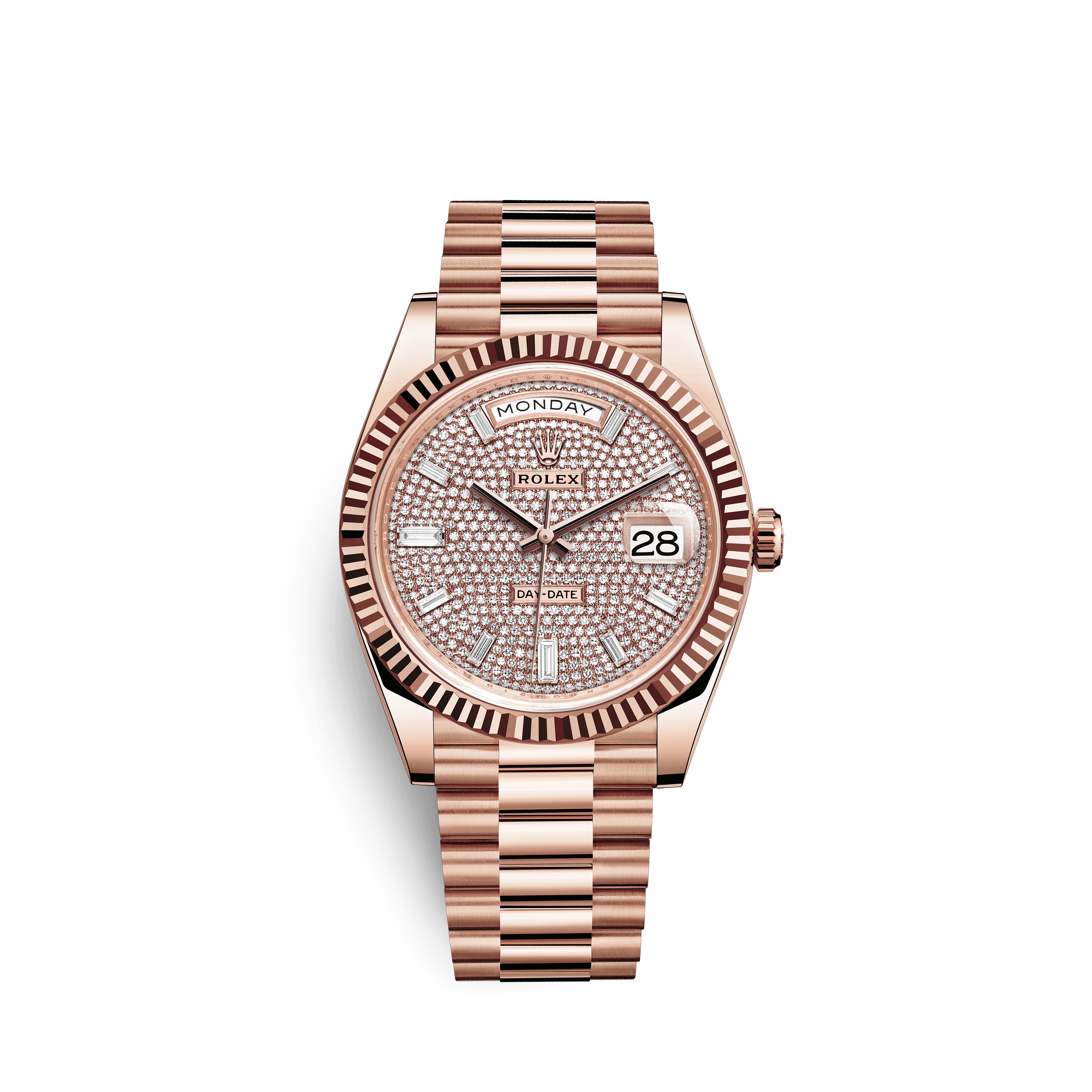 Rolex 228235-0036 : Day-Date 40 Everose / Paved