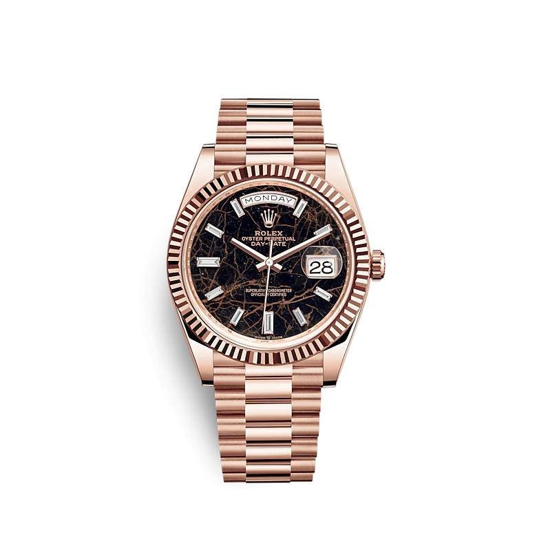 Rolex 228235-0045 : Day-Date 40 Everose / Eisenkiesel