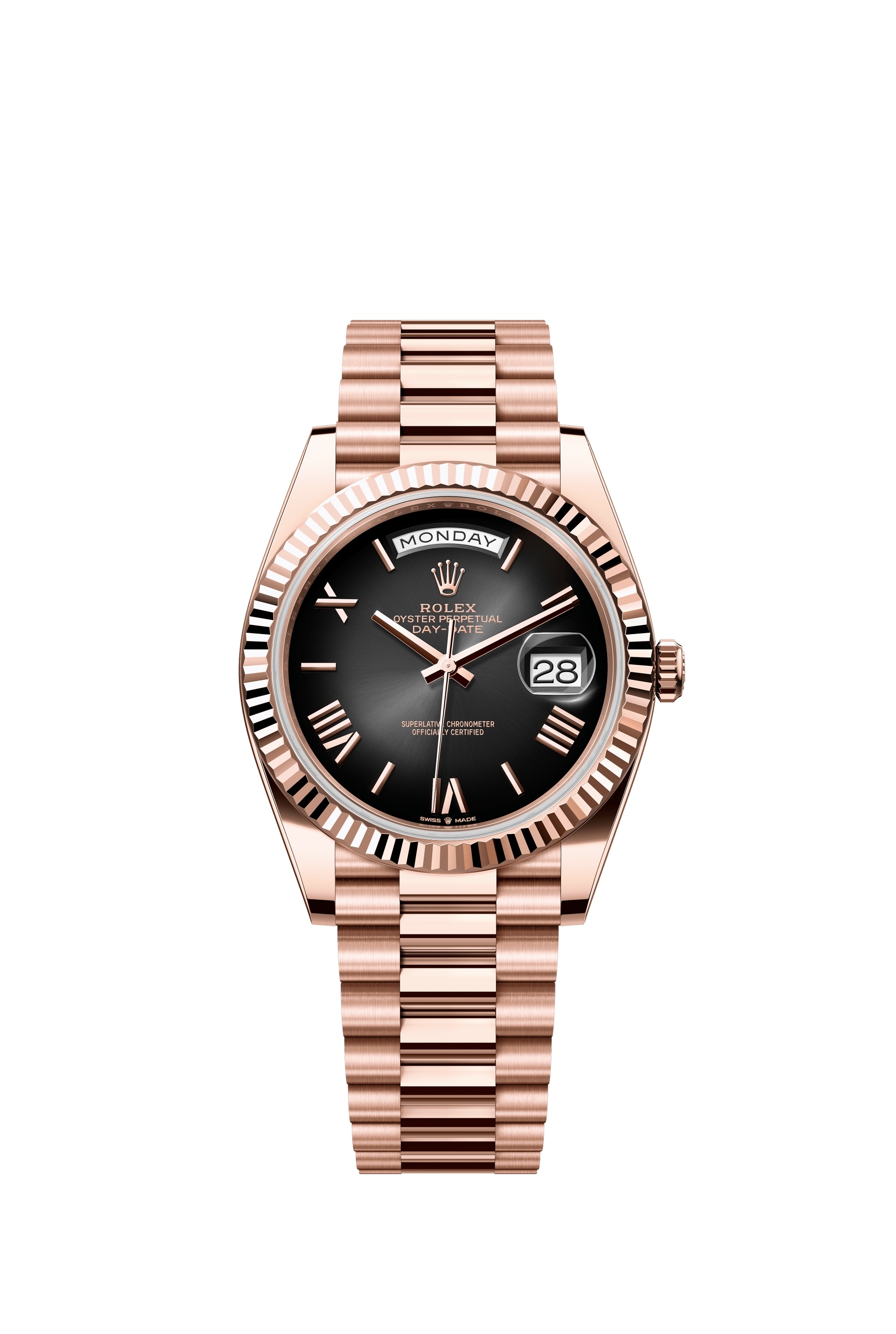 Rolex 228235-0055 : Day-Date 40 Everose / Slate Ombré
