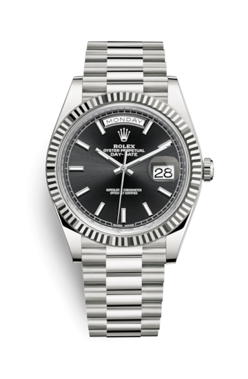 Rolex 228239-0004 : Day-Date 40 White Gold / Black