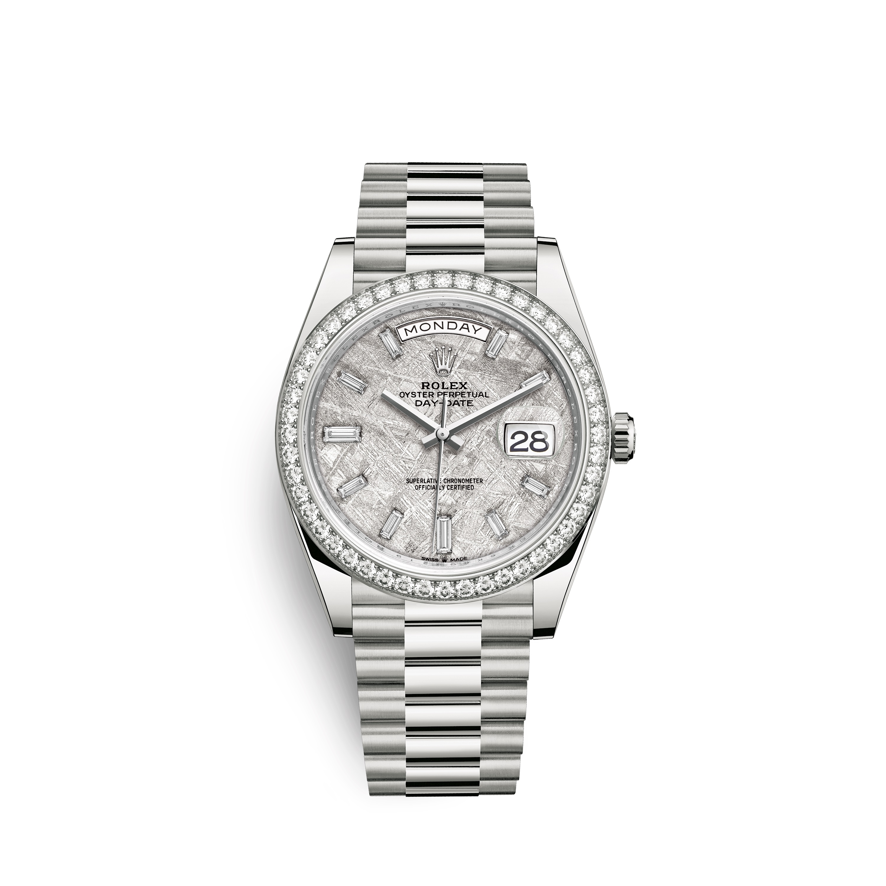 Rolex 228349RBR-0040 : Day-Date 40 White Gold - Diamond / Meteorite