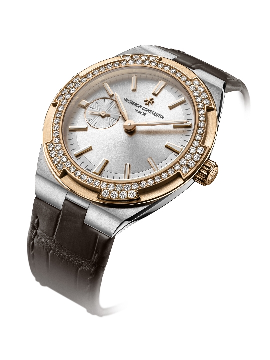 Vacheron Constantin 2305V/000M-B400 : Overseas Small Stainless Steel /  Pink Gold / Diamond / Silver