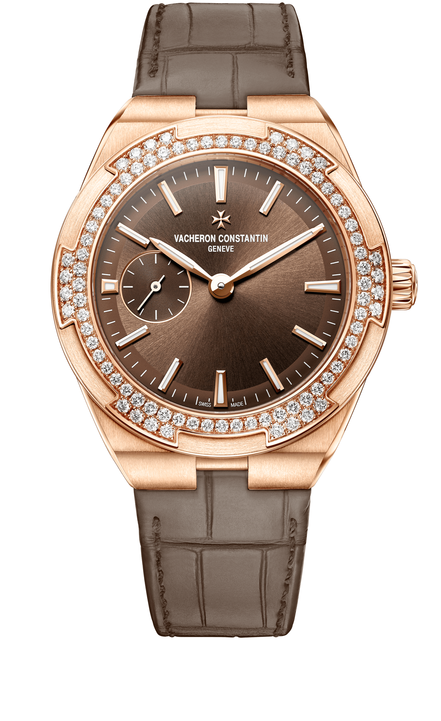 Vacheron Constantin 2305V/000R-B434 : Overseas Small Pink Gold / Brown / Alligator