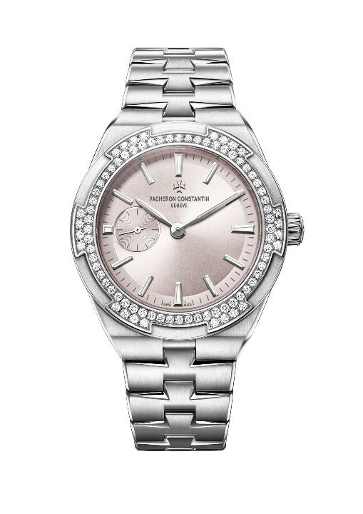 Vacheron Constantin 2305V/100A-B078 : Overseas Small Stainless Steel / Diamond /  Rosy Beige