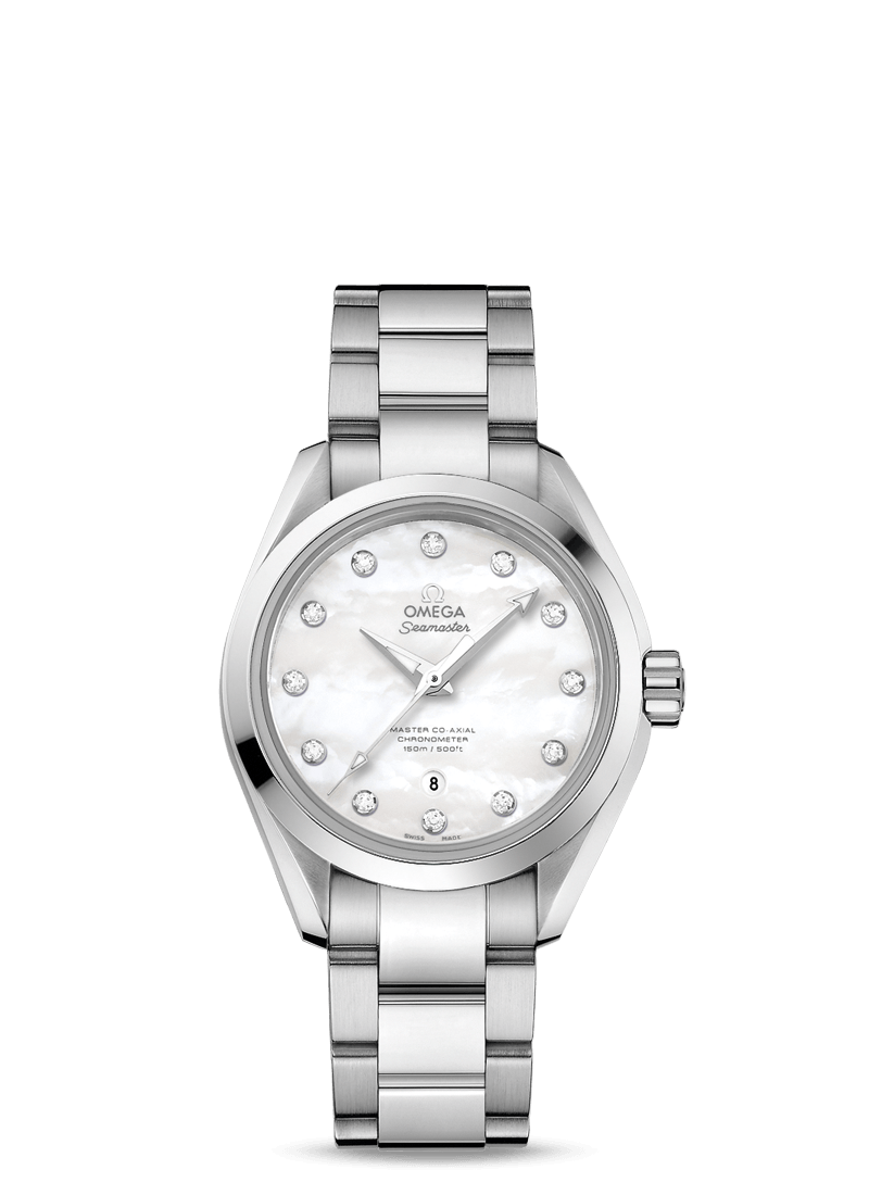 Omega 231.10.34.20.55.002 : Seamaster Aqua Terra 150M Master Co-Axial 34 Stainless Steel / MOP / Bracelet