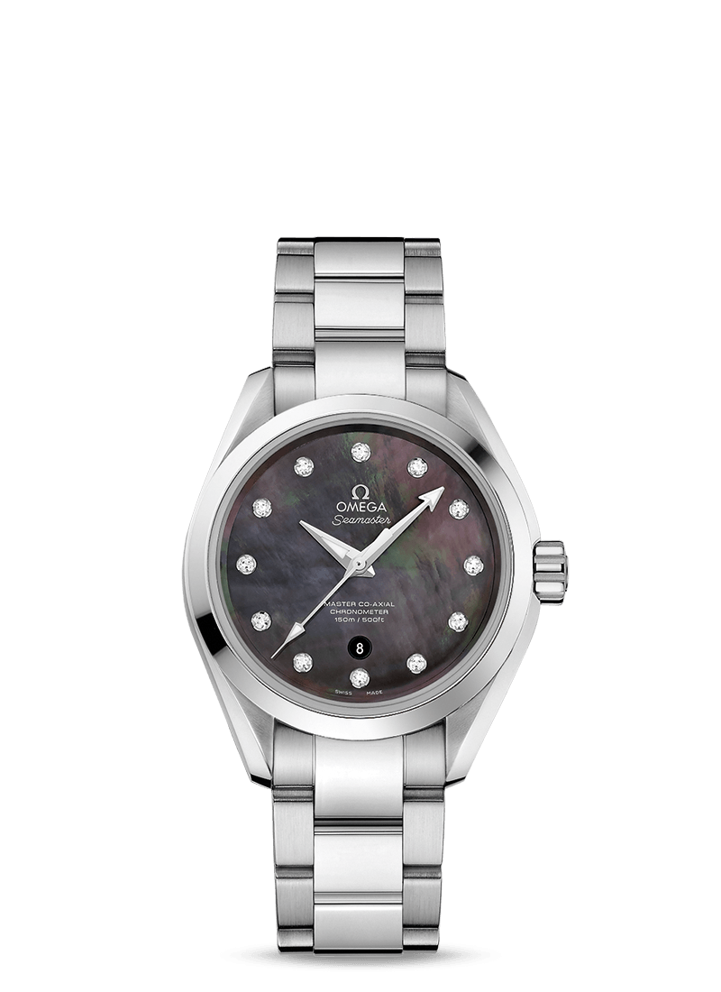 Omega 231.10.34.20.57.001 : Seamaster Aqua Terra 150M Master Co-Axial 34 Stainless Steel / Grey MOP / Bracelet