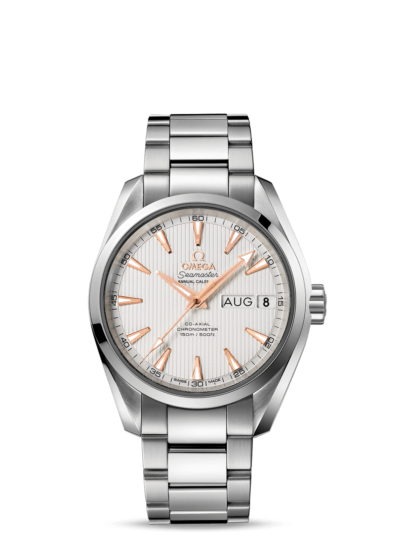 Omega 231.10.39.22.02.001 : Seamaster Aqua Terra 150M Co-Axial 38.5 Annual Calendar Stainless Steel / Silver / Bracelet
