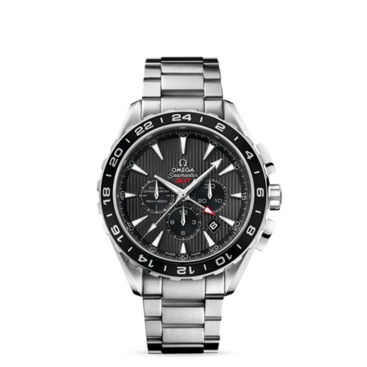 Omega 231.10.44.52.06.001 : Seamaster Aqua Terra 150M Co-Axial 44 GMT Chronograph Stainless Steel / Grey / Bracelet