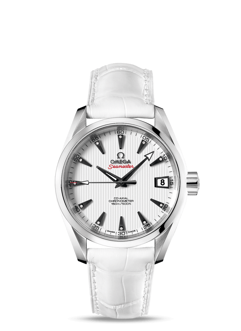 Omega 231.13.39.21.54.001 : Seamaster Aqua Terra 150M Co-Axial 38.5 Stainless Steel / White