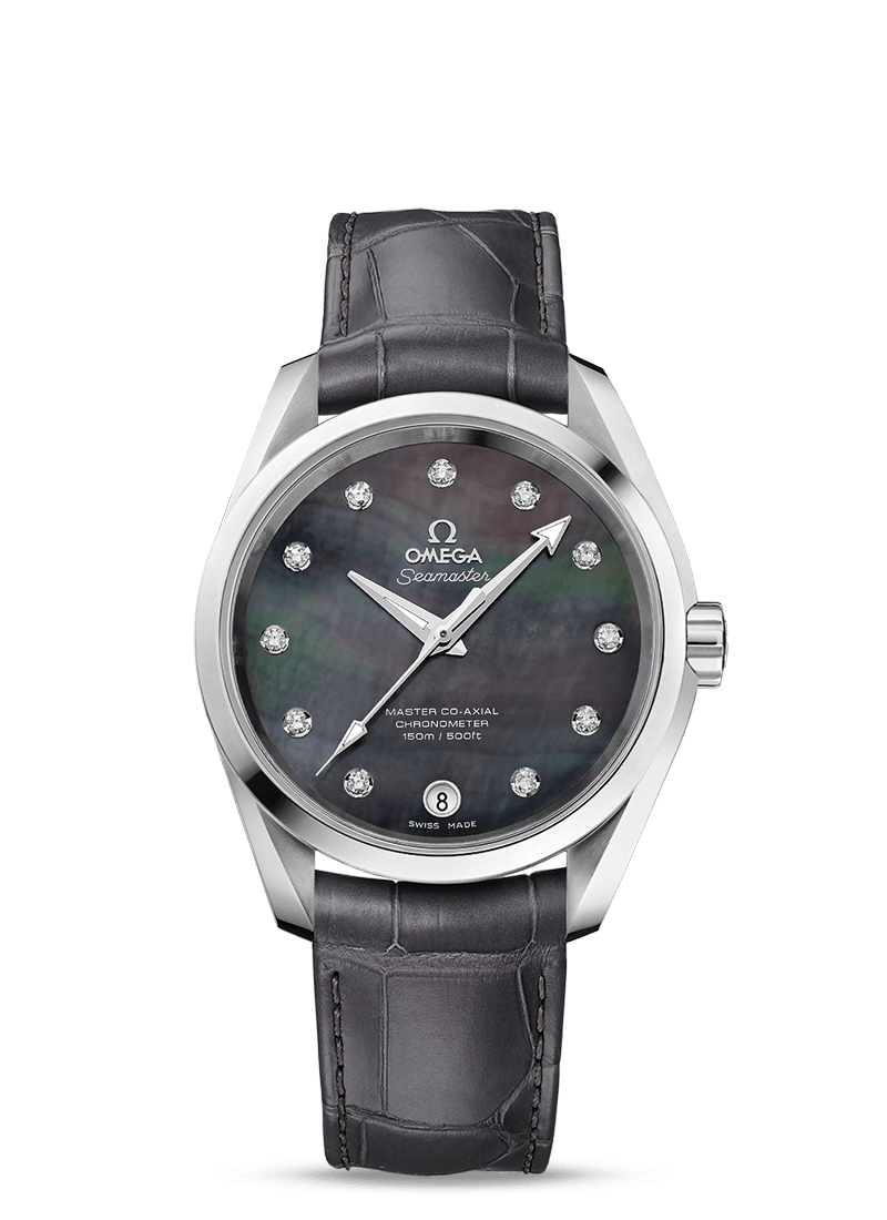 Omega 231.13.39.21.57.001 : Seamaster Aqua Terra 150M Master Co-Axial 38.5 Stainless Steel / Grey MOP