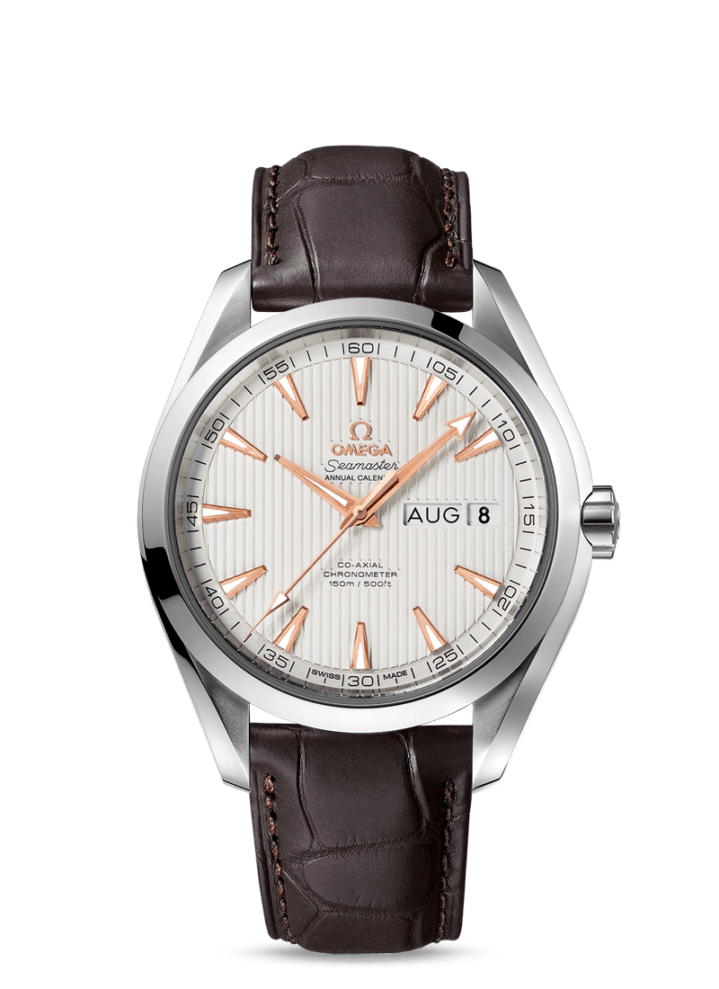 Omega 231.13.43.22.02.003 : Seamaster Aqua Terra 150M Co-Axial 43 Annual Calendar Stainless Steel / Silver