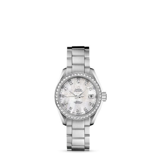 Omega 231.15.30.20.55.001 : Seamaster Aqua Terra 150M Co-Axial 30 Stainless Steel / Diamond / MOP / Bracelet