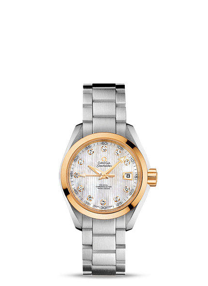 Omega 231.20.30.20.55.004 : Seamaster Aqua Terra 150M Co-Axial 30 Stainless Steel / Yellow Gold / MOP / Bracelet