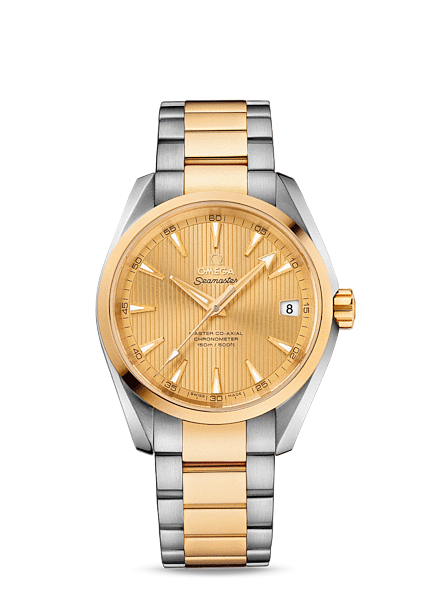 Omega 231.20.39.21.08.001 : Seamaster Aqua Terra 150M Master Co-Axial 38.5 Stainless Steel / Yellow Gold / Champagne