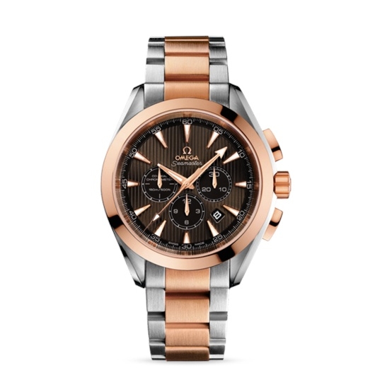 Omega 231.20.44.50.06.001 : Seamaster Aqua Terra 150M Co-Axial 44 Chronograph Stainless Steel / Red Gold / Grey / Bracelet