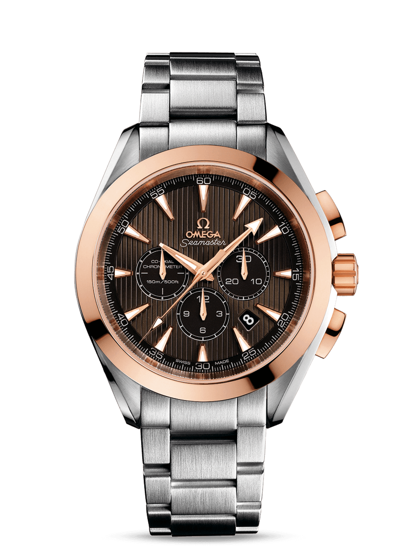 Omega 231.20.44.50.06.002 : Seamaster Aqua Terra 150M Co-Axial 44 Chronograph Stainless Steel / Red Gold / Grey / Bracelet