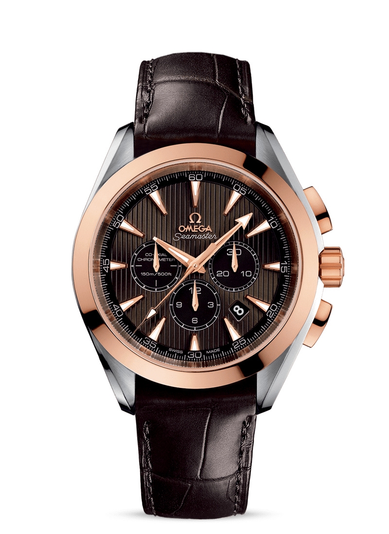 Omega 231.23.44.50.06.002 : Seamaster Aqua Terra 150M Co-Axial 44 Chronograph Stainless Steel / Red Gold / Glauser