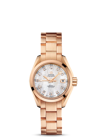 Omega 231.50.30.20.55.001 : Seamaster Aqua Terra 150M Co-Axial 30 Red Gold / MOP / Bracelet