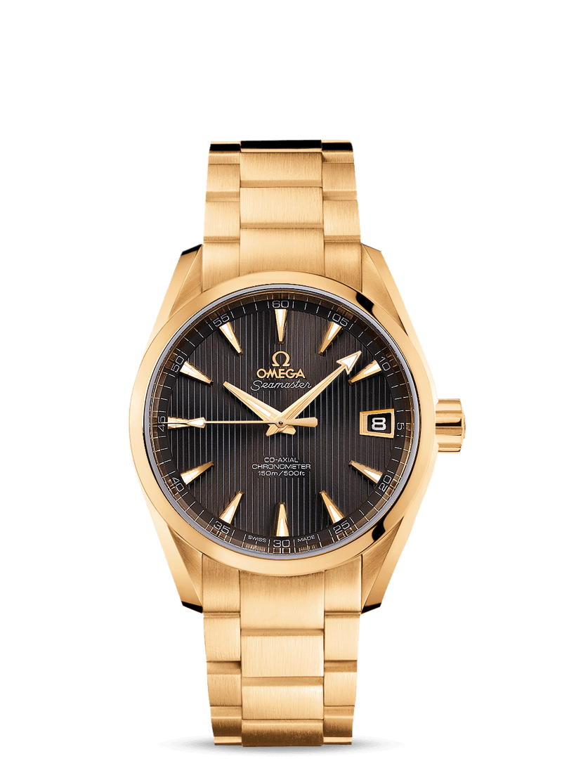 Omega 231.50.39.21.06.002 : Seamaster Aqua Terra 150M Co-Axial 38.5 Yellow Gold / Grey / Bracelet