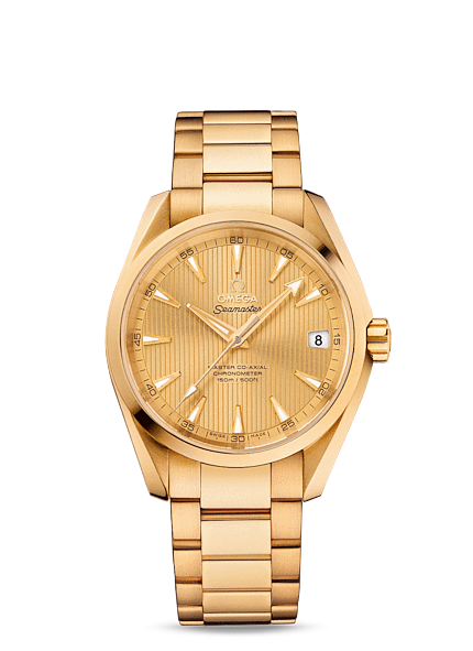 Omega 231.50.39.21.08.001 : Seamaster Aqua Terra 150m Master Co-Axial 38.5 Yellow Gold / Champagne / Bracelet