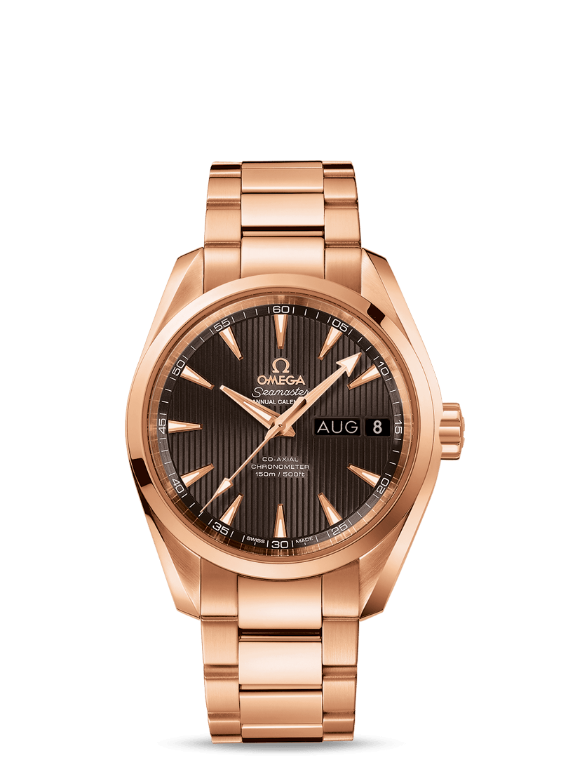 Omega 231.50.39.22.06.001 : Seamaster Aqua Terra 150M Co-Axial 38.5 Annual Calendar Red Gold / Grey / Bracelet