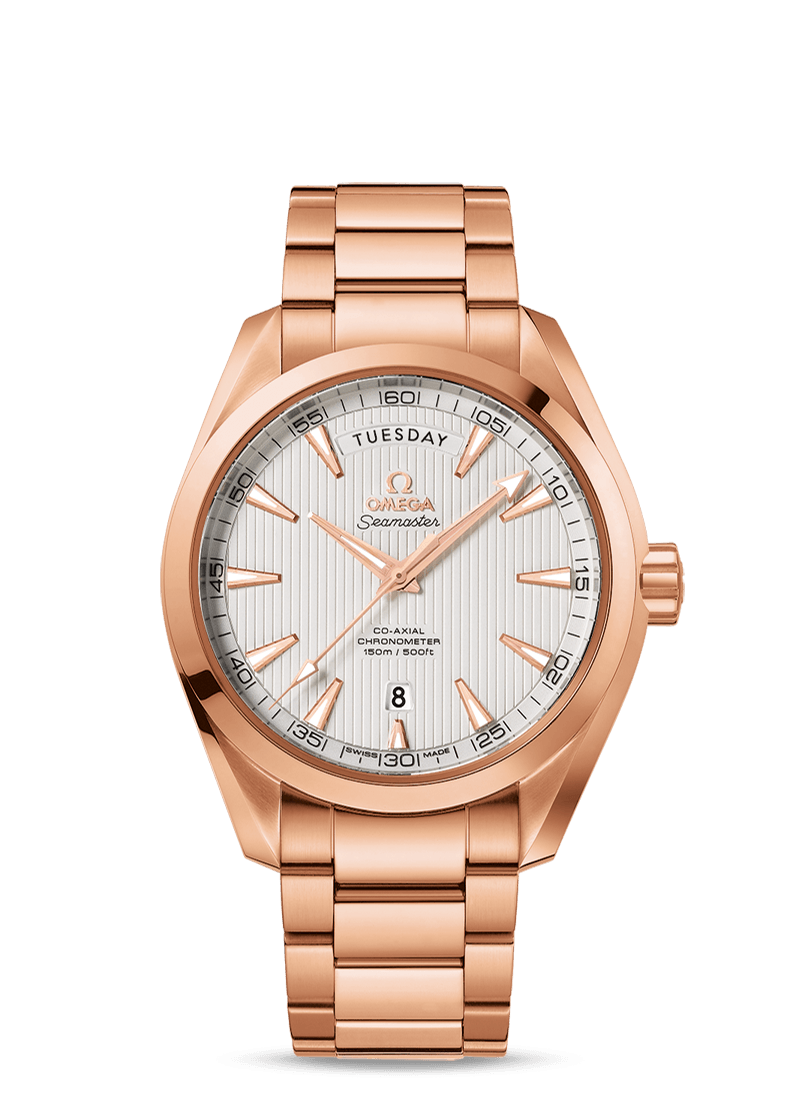 Omega 231.50.42.22.02.001 : Seamaster Aqua Terra 150m Co-Axial 41.5 Day-Date Red Gold / Silver