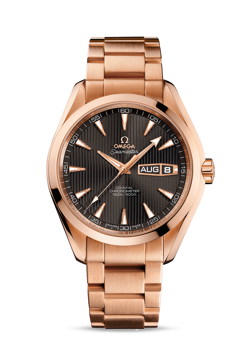 Omega 231.50.43.22.06.001 : Seamaster Aqua Terra 150m Co-Axial 43 Annual Calendar Red Gold / Grey / Bracelet
