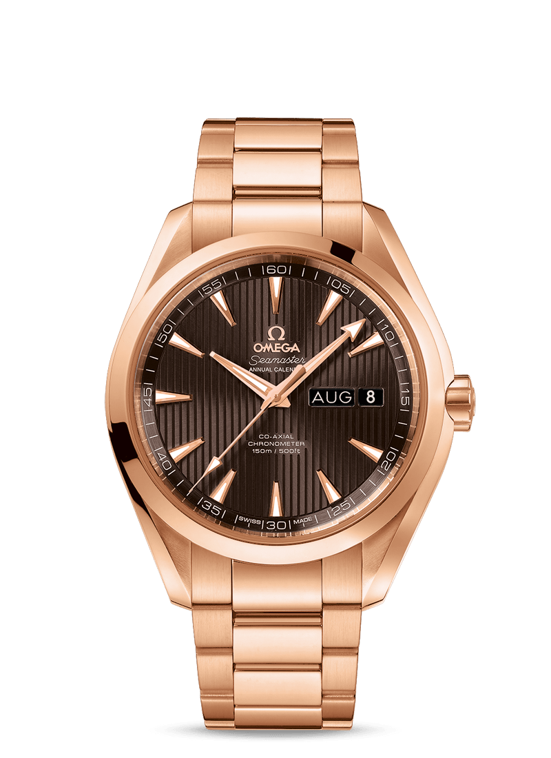 Omega 231.50.43.22.06.003 : Seamaster Aqua Terra 150M Co-Axial 43 Annual Calendar Red Gold / Grey / Bracelet