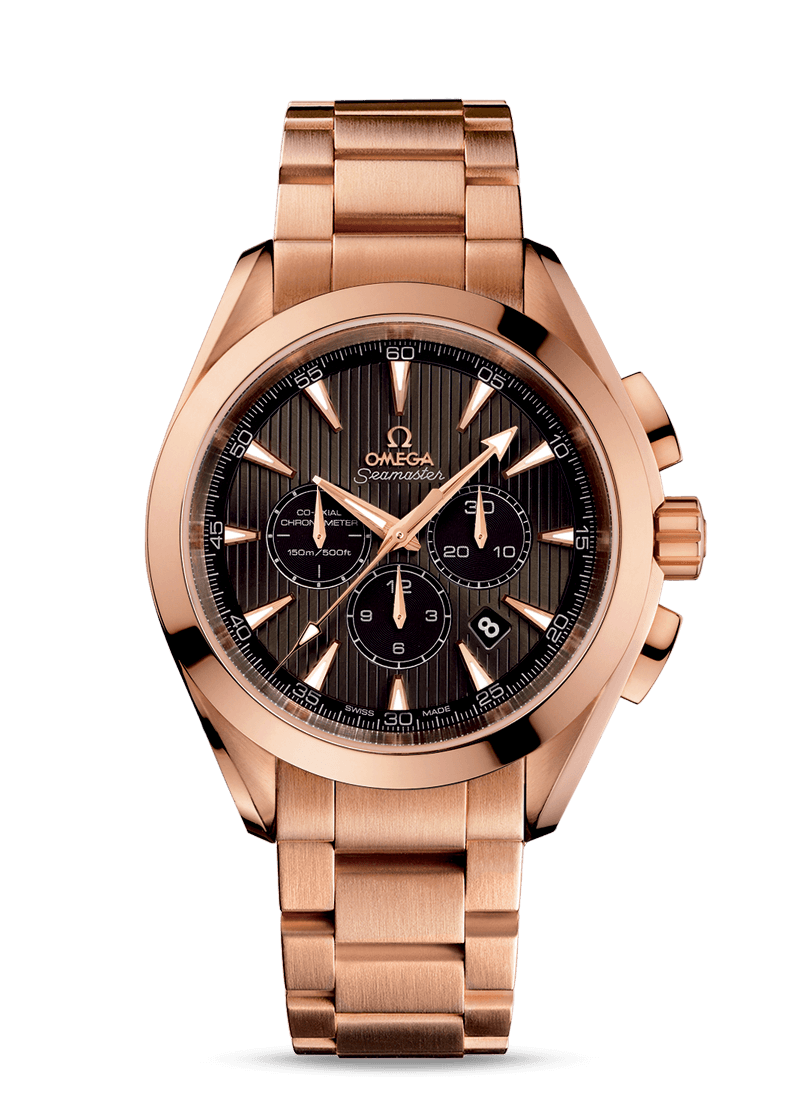 Omega 231.50.44.50.06.001 : Seamaster Aqua Terra 150M Co-Axial 44 Chronograph Red Gold / Grey / Bracelet