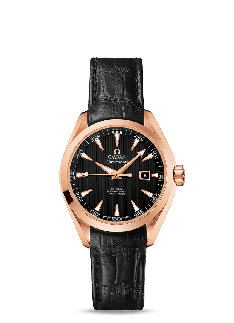 Omega 231.53.34.20.01.002 : Seamaster Aqua Terra 150M Co-Axial 34 Red Gold / Black