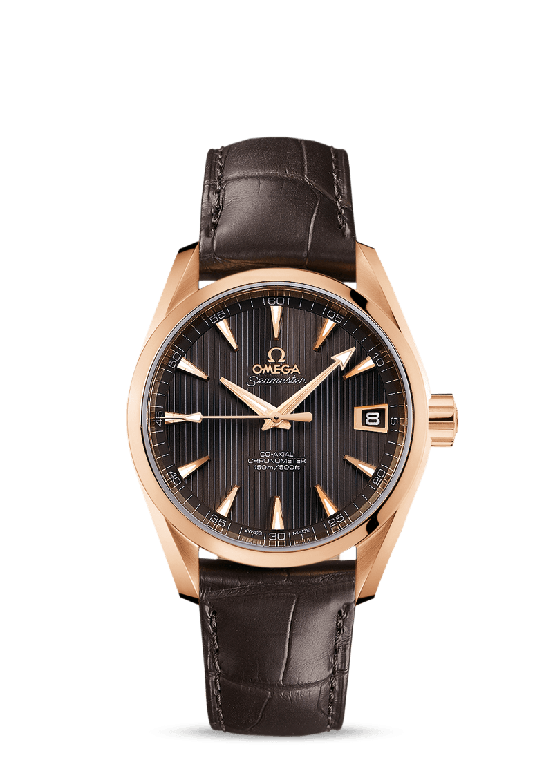 Omega 231.53.39.21.06.001 : Seamaster Aqua Terra 150M Co-Axial 38.5 Red Gold / Grey