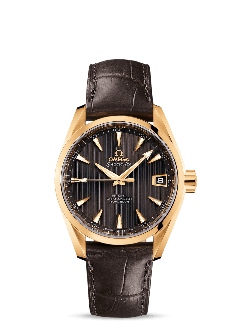 Omega 231.53.39.21.06.002 : Seamaster Aqua Terra 150M Co-Axial 38.5 Yellow Gold / Grey