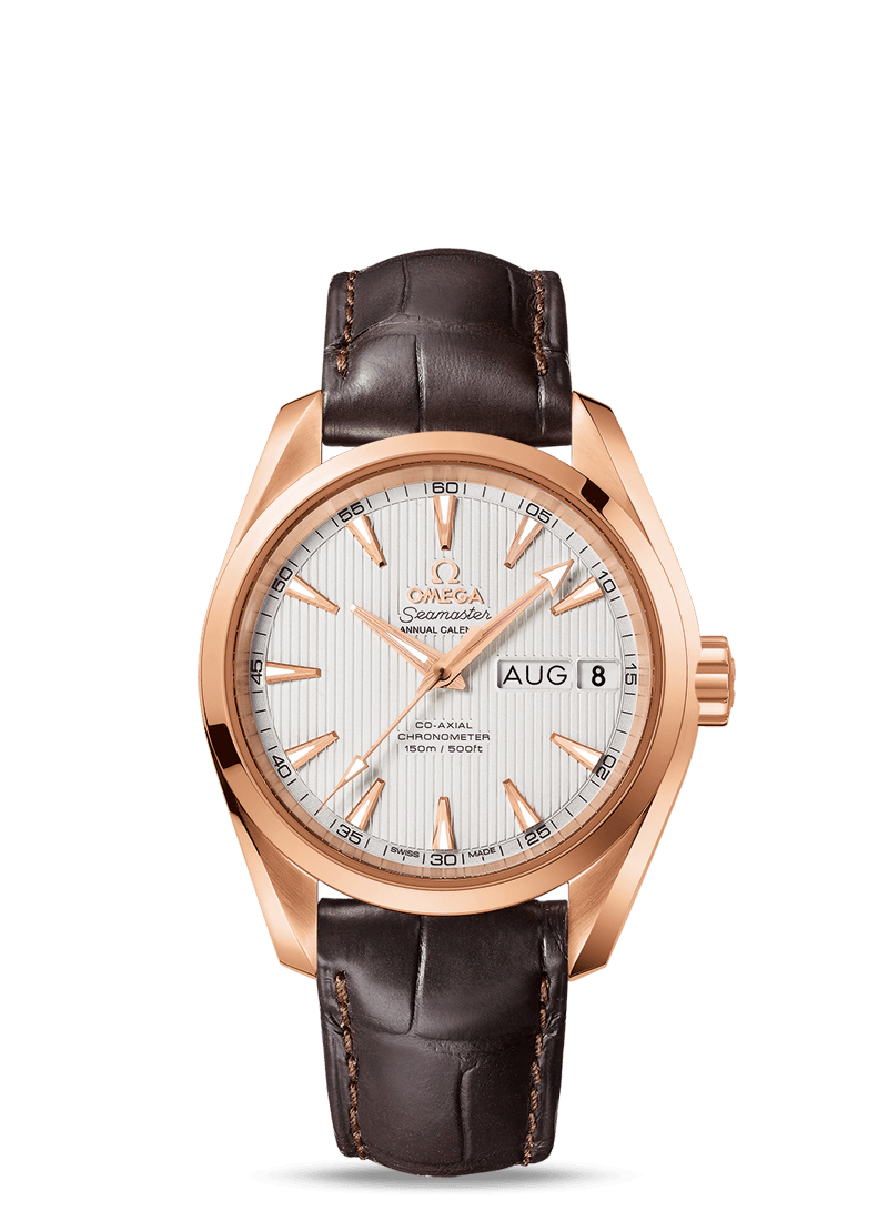 Omega 231.53.39.22.02.001 : Seamaster Aqua Terra 150M Co-Axial 38.5 Annual Calendar Red Gold / Silver