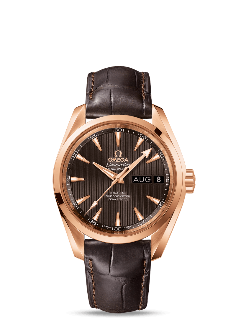Omega 231.53.39.22.06.001 : Seamaster Aqua Terra 150M Co-Axial 38.5 Annual Calendar Red Gold / Grey