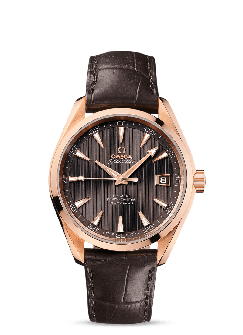 Omega 231.53.42.21.06.001 : Seamaster Aqua Terra 150M Co-Axial 41.5 Red Gold / Grey