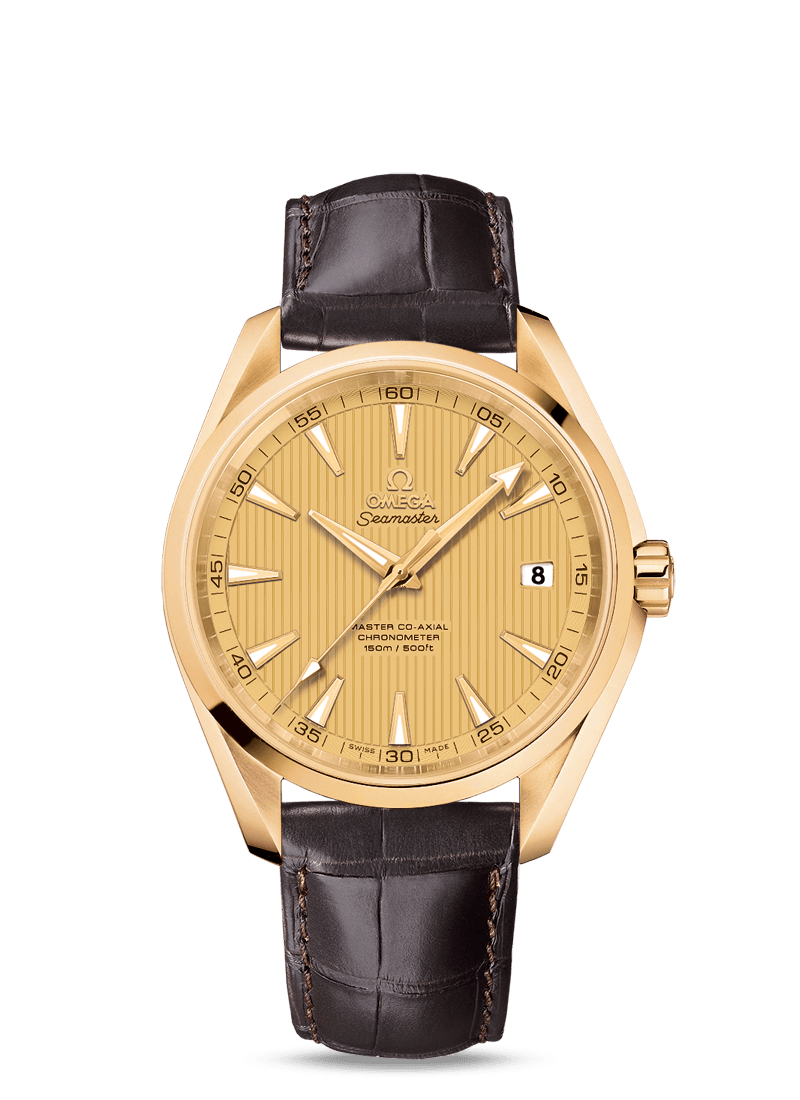 Omega 231.53.42.21.08.001 : Seamaster Aqua Terra 150m Master Co-Axial 41.5 Yellow Gold / Champagne