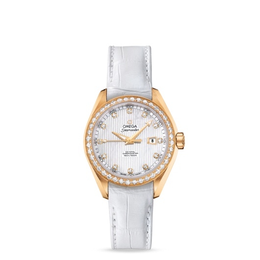 Omega 231.58.34.20.55.001 : Seamaster Aqua Terra 150M Co-Axial 34 Yellow Gold / Diamond / MOP