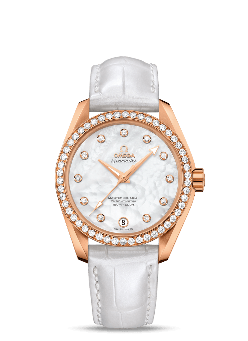 Omega 231.58.39.21.55.001 : Seamaster Aqua Terra 150M Master Co-Axial 38.5 Red Gold / Diamond / MOP
