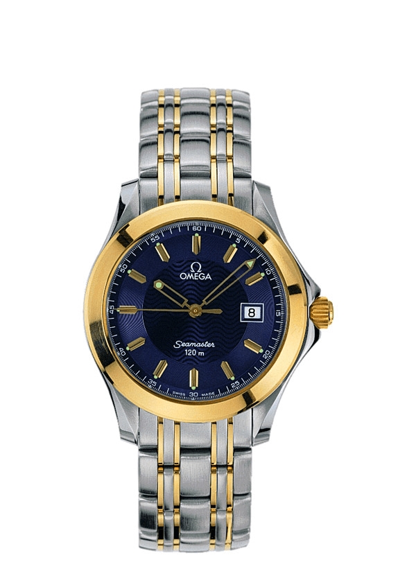 Omega 2311.81.00 : Seamaster 120M Quartz 34.8 Stainless Steel - Yellow Gold / Blue / Bracelet
