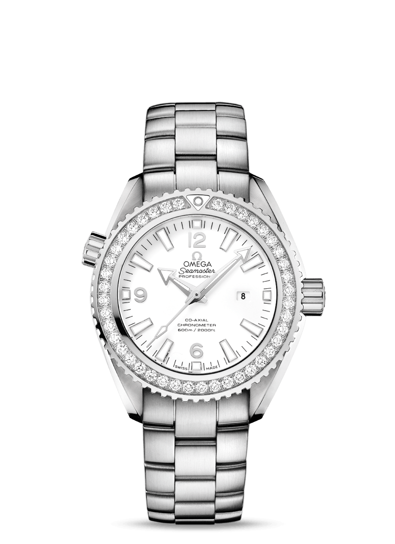 Omega 232.15.38.20.04.001 : Seamaster Planet Ocean 600M Co-Axial 37.5 Stainless Steel / Diamond / White / Bracelet